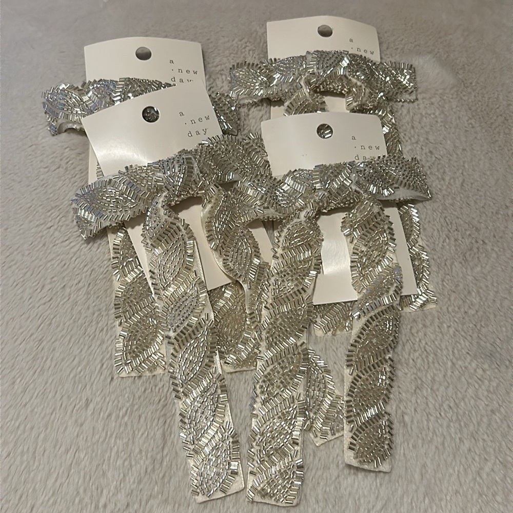 Beaded Hairclip LOT of 4-A New Day